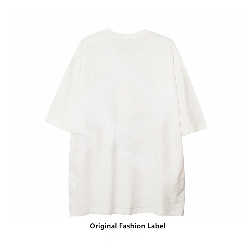 T-shirt donna oversize alla moda taglio ampio maniche corte top_voghion.com