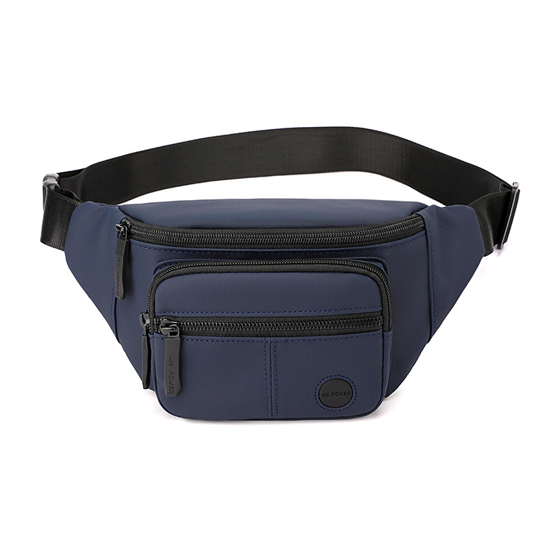 WEPOWER nuevo tipo de bolso de cintura casual para hombres, bolso de pecho de viaje al aire libre, simple de moda, bolso de hombro inclinado.
