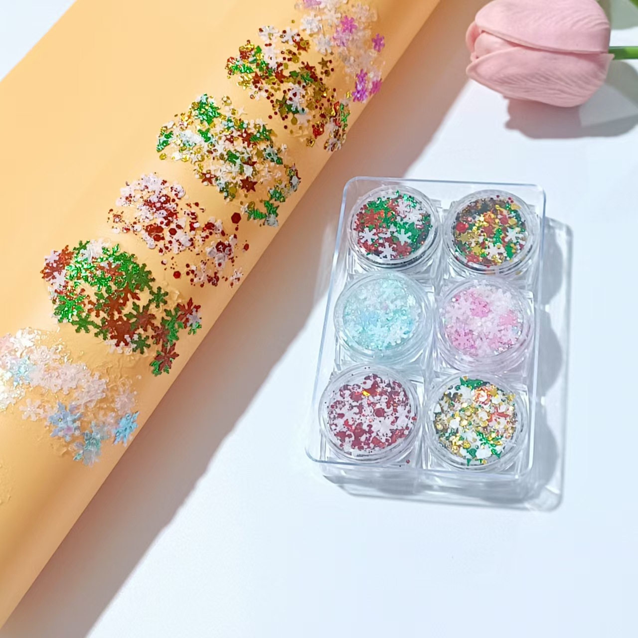 Cross-Border Popular Glue-Free Christmas Mermaid Girl Gel Glitter Stage Performance Makeup DIY Handmade Material