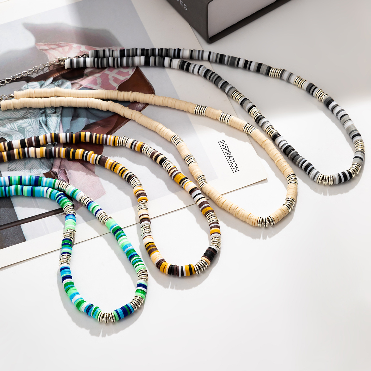 Bohemian Color Block Alloy Splicing Necklace display picture 3