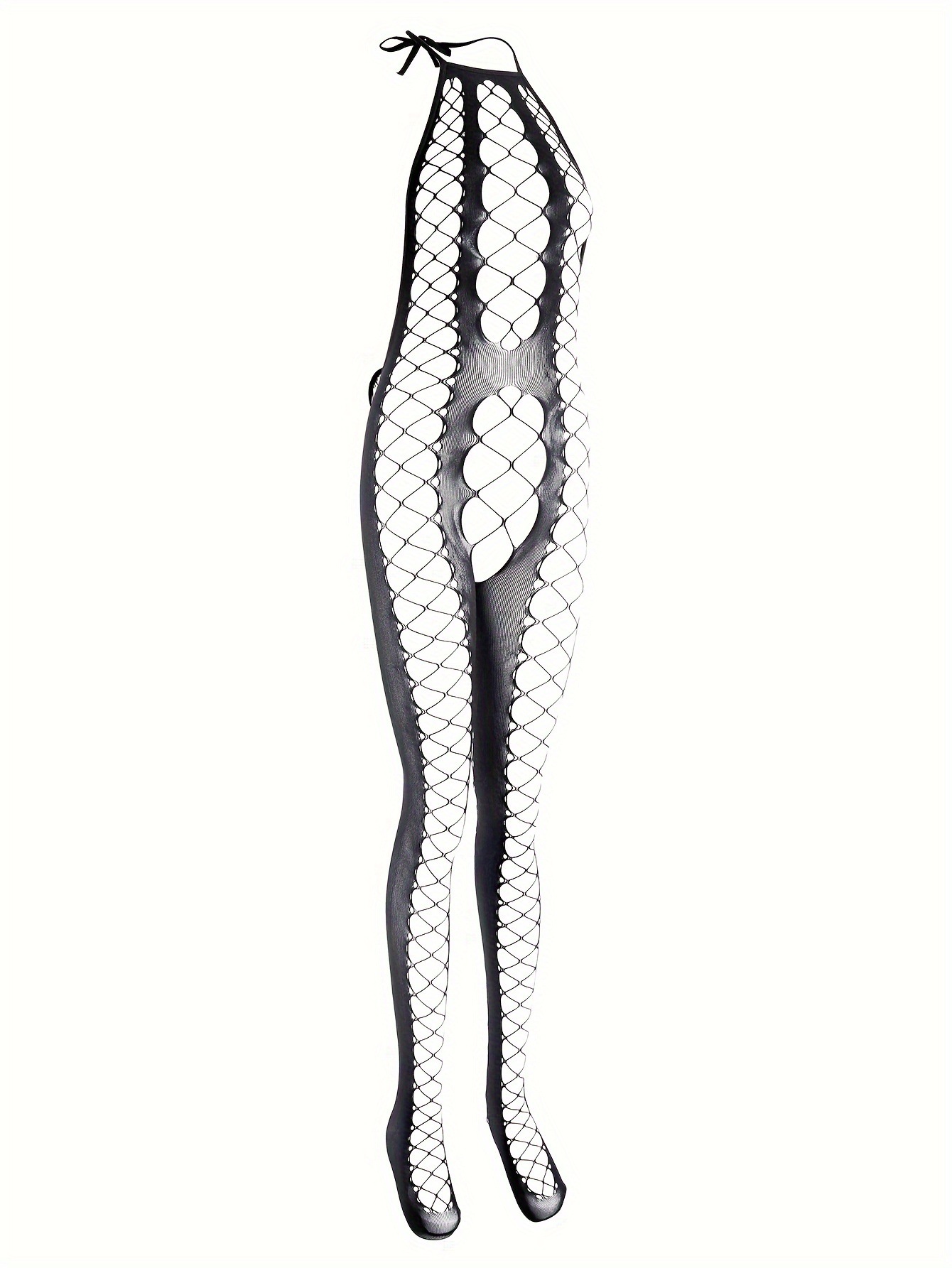 Body de Malla Transparente y Ajustado Modelo 9038 de Nailon y Elastano Calado Transparente para Citas Románticas image 7