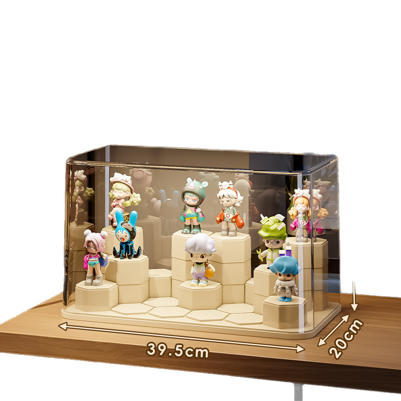 ブラインドボックスディスプレイラック収納透明防塵アクリルフィギュアおもちゃビルディングブロックディスプレイキャビネットバブルマートディスプレイボックス|undefined