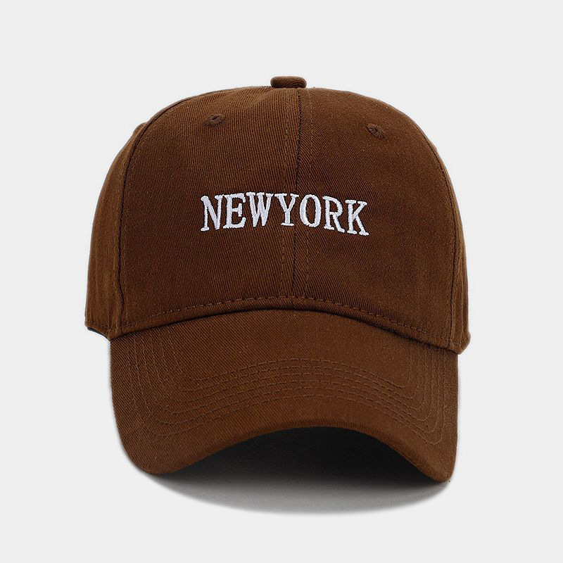 Estilo coreano nuevo NEWYORK bordado suave superior cara de aspecto pequeño casquillo de pico de los hombres y las mujeres de otoño al aire libre sol-prueba gorra de béisbol de moda