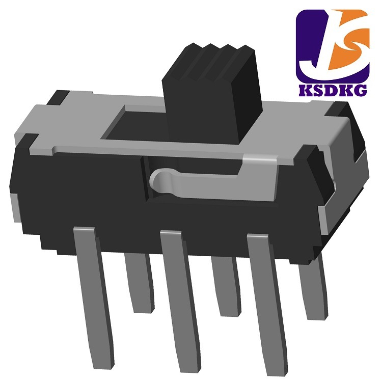 优质二档滑动开关大柄2*2 两档直柄拨动开关2P2T 拨码开关两档6脚