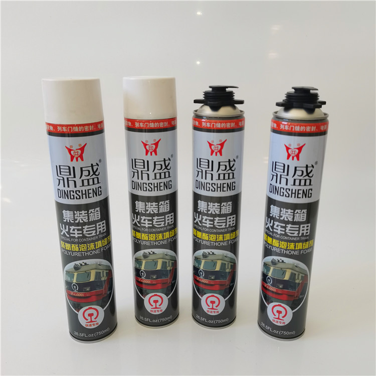 火车厢发泡胶鼎盛大容量铁路封堵聚氨酯泡沫填缝剂集装箱发泡边缝