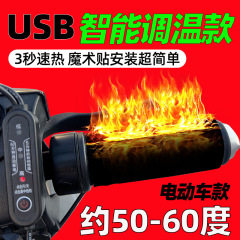 冬摩托车usb电动车电热外卖加热手把电瓶车充电手套通用保暖发热