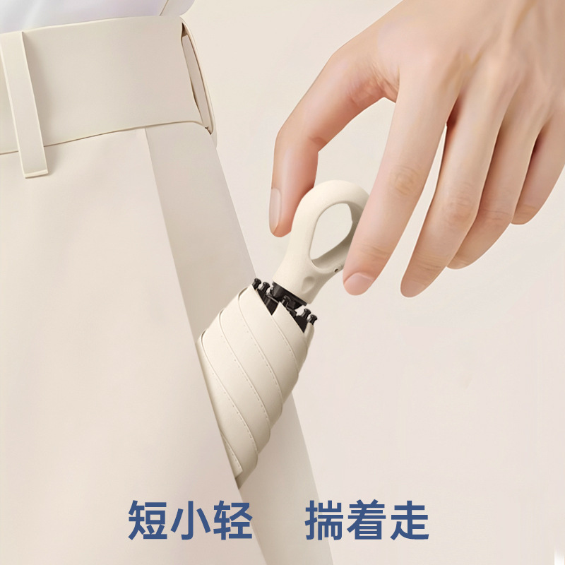ポータブル 50% off 傘リングバックルハンドル晴雨兼用カプセル傘黒接着剤日焼け止めと UV 保護女性の日傘卸売|undefined
