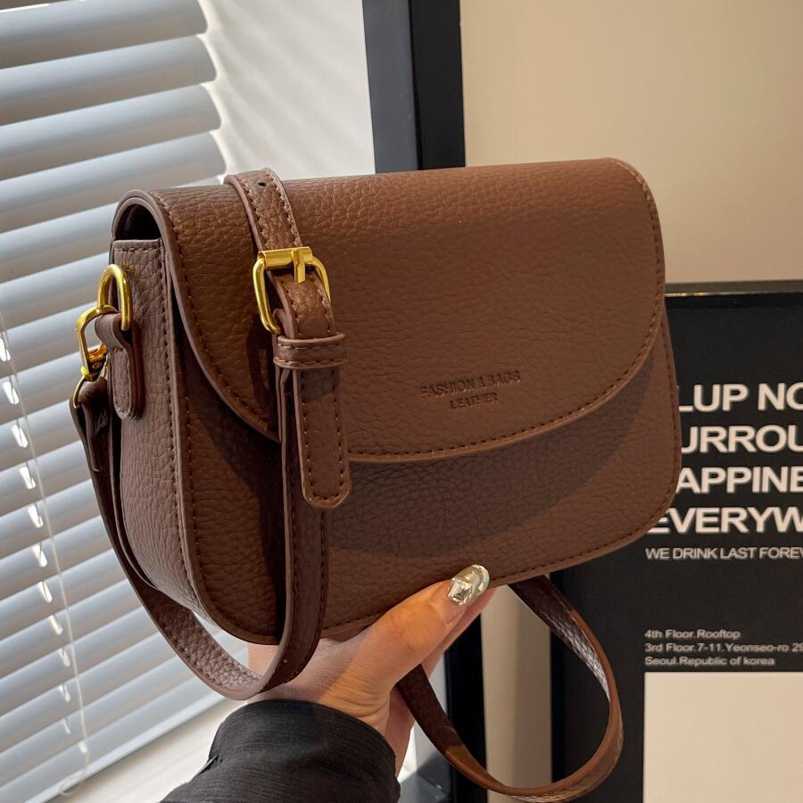 Qadın üçün kiçik kvadrat çarpaz çanta, teksturalı toxuma