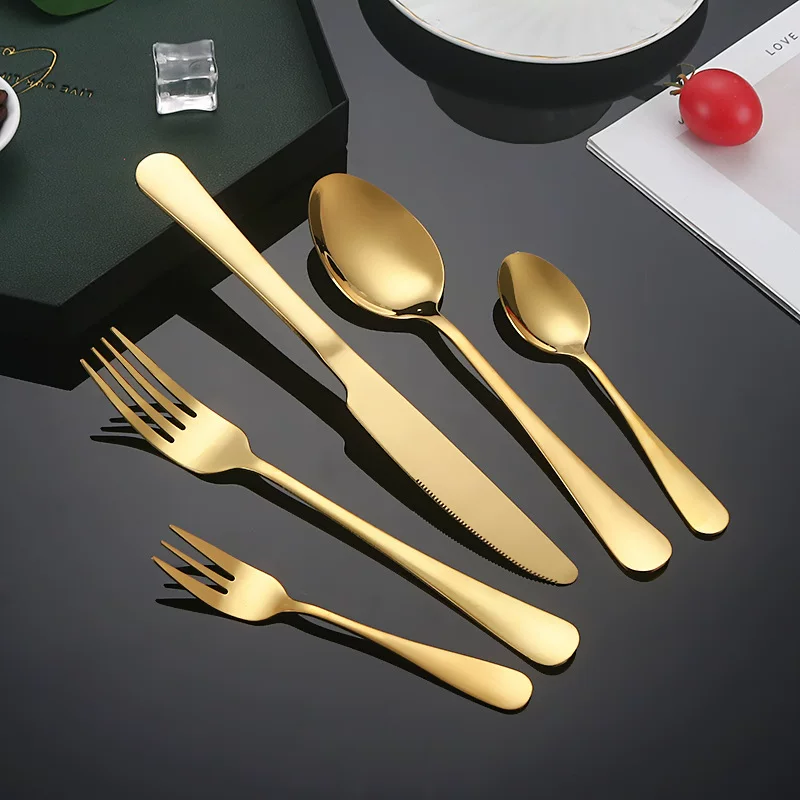 Tableware stainless steel, set, (Cross-border trading), 24 pieces