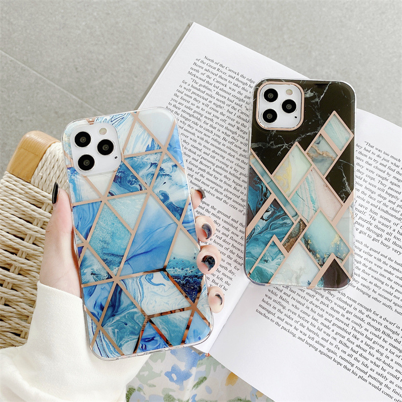 Fashion Geometric Marble Pattern Manti-drop Mobile Phone Case display picture 1