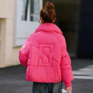 新款棉服女2026短款冬季立领时尚洋气宽松时尚小个子棉衣外套黑色