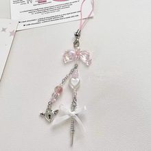 【停留的天使】手作串珠少女心手机链咕本卡册挂件包包ccd挂件ins