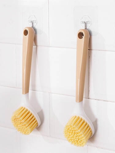 Imitation wooden handle pot brush kitchen pot brush long handle pot washing brush universal kitchen pot brush artifact does not hurt your hands pot brush wholesale