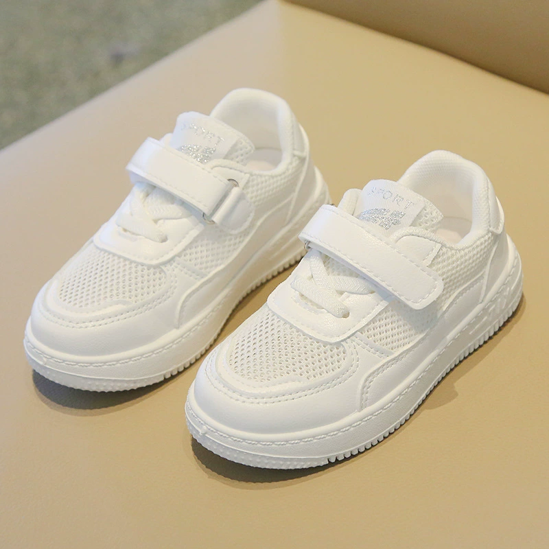 Children's white shoes, sports shoes for men and women for leisure, light panel, sneakers, footwear