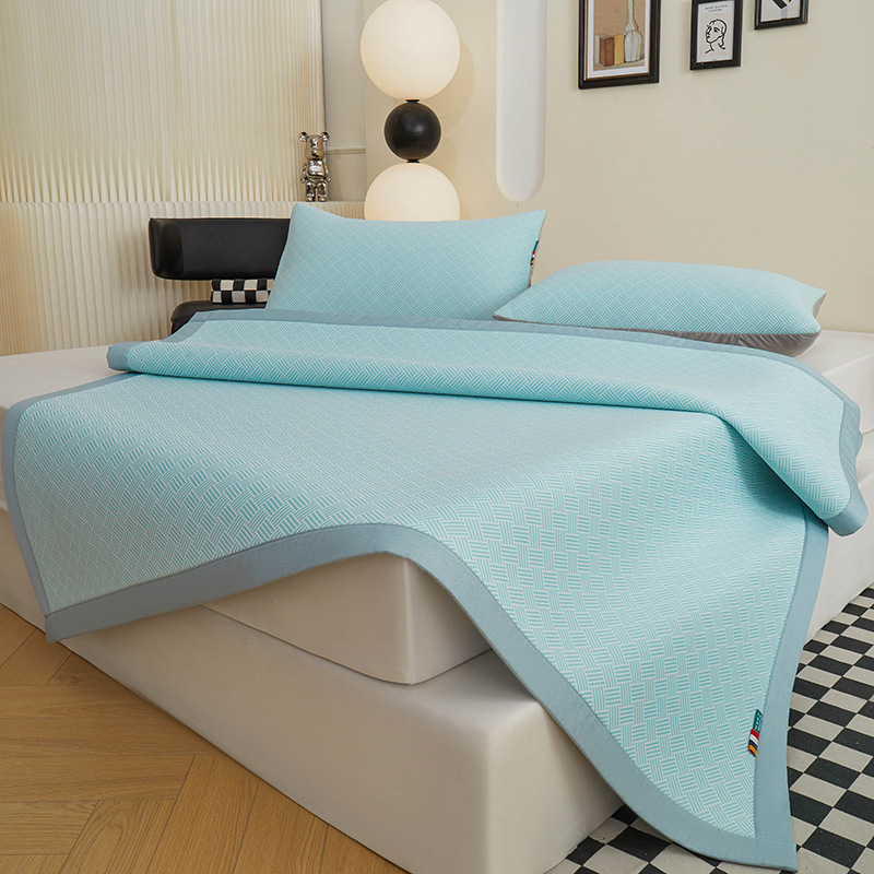 Nuevas sábanas de seda de hielo de una sola pieza, sábanas frescas de verano, sábanas de tatami de dormitorio individual, juego de tres piezas