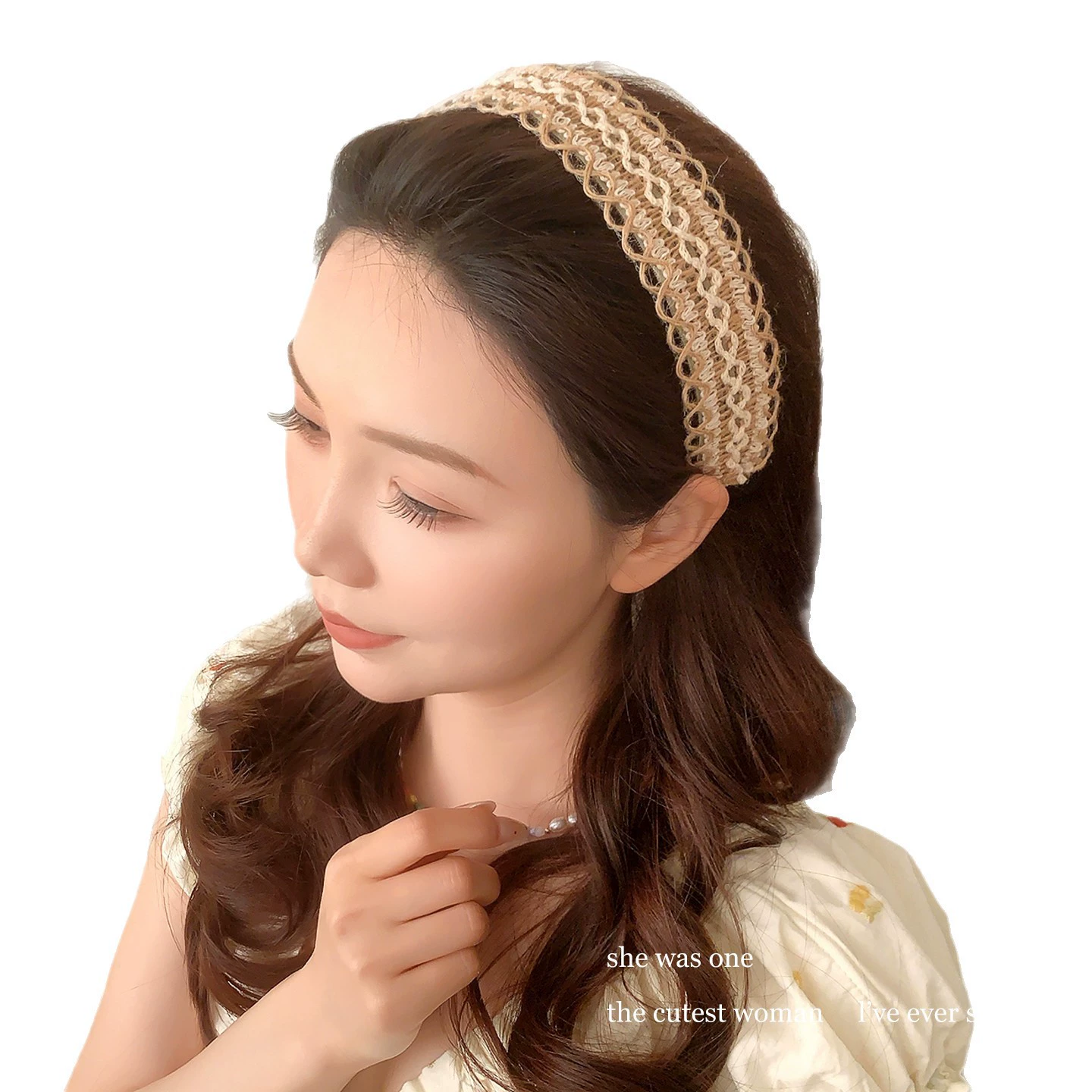 Fashionable headband with velcro, cute bangs