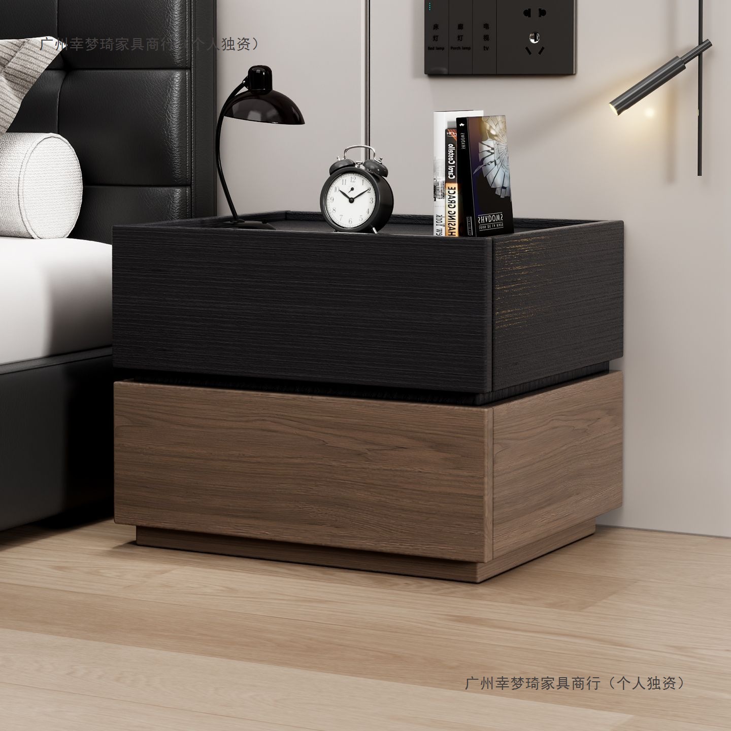 Solid Wood Bedside Table Simple Modern Bedroom Home Small Storage Bedside Cabinet Light Luxury High-End New Storage Cabinet