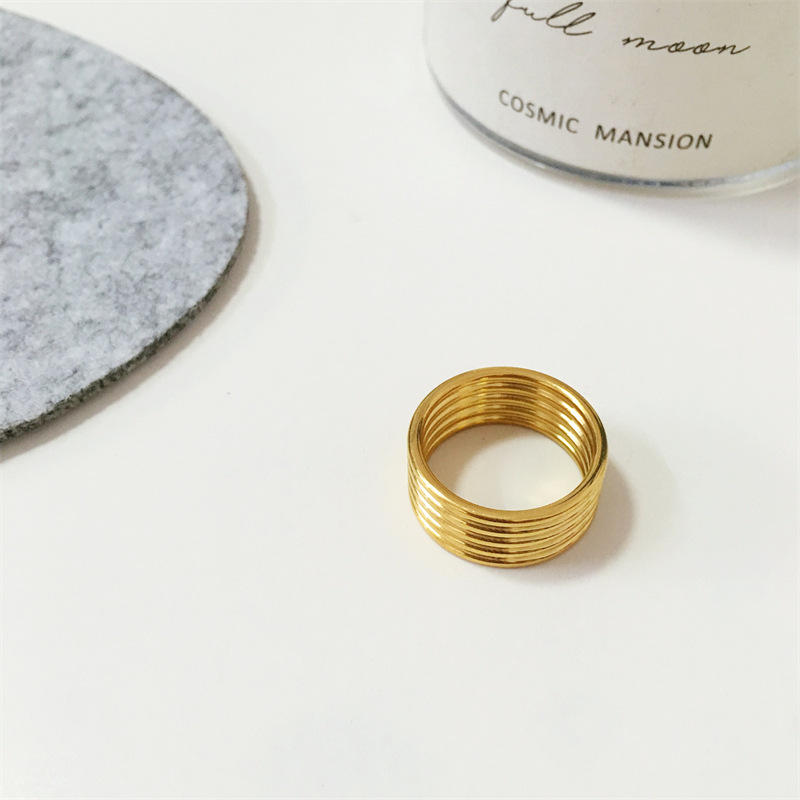 Unisex Gender Titanium Steel Simple Style Geometric Rings