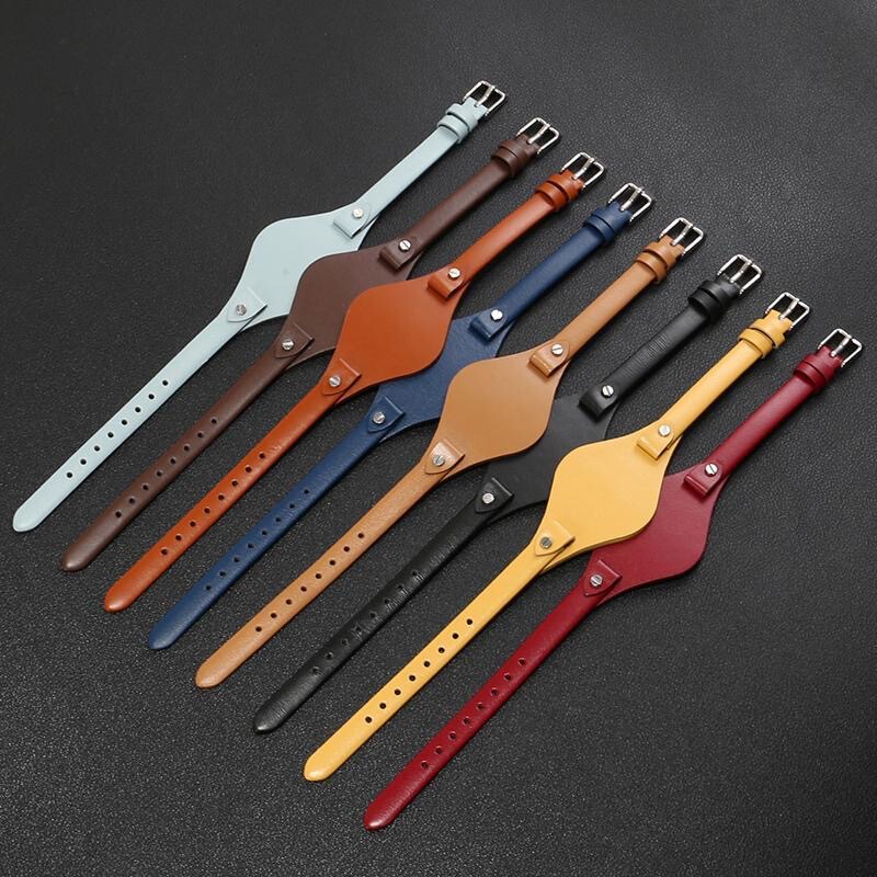 Factory Stock Suitable for Fossil Es2830 Es3565 Genuine Leather Watch Strap, Women's Tray Strap 8mm