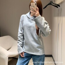 深圳南油25高版大王秋冬新款3D立体压花连帽卫衣休闲宽松女装上衣