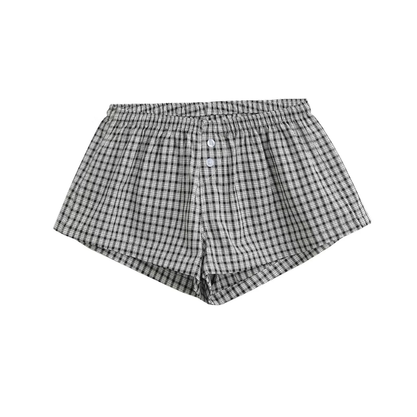Женские летние шорты casual, эластичный низкая талия, полосатый свободный крой, S–L