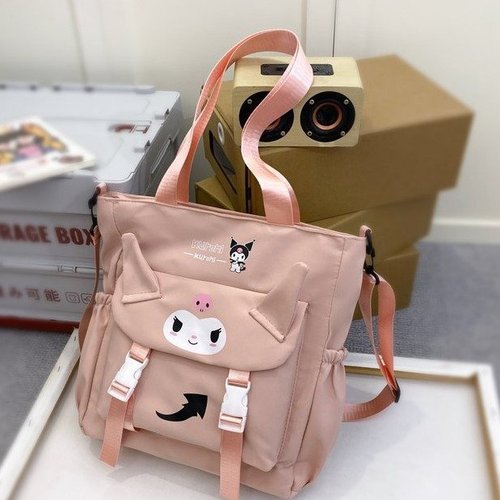 Women's bags  new winter style Korean junior high school college students tutoring bag ins trendy cartoon shoulder bag