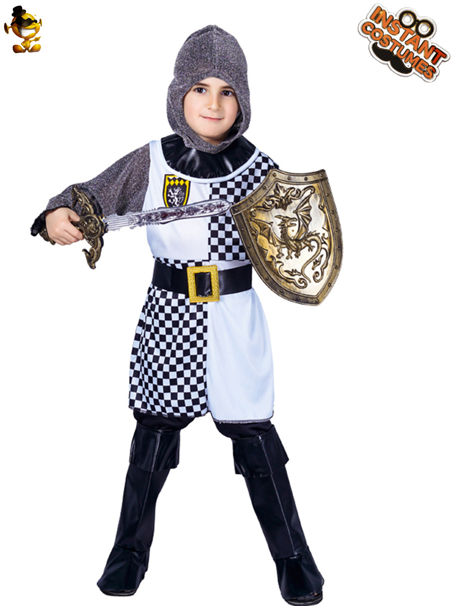 Halloween niños cruzado Guerrero traje niños europeos medio mundo Samurai trajes de traje de rol