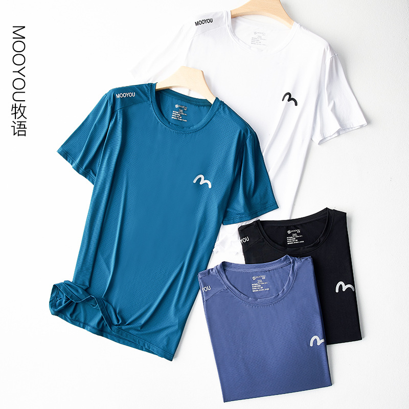 Borneol jacket Elastic force outdoors Quick drying Easy motion leisure time Short sleeved T-shirt T-shirts ventilation Mesh