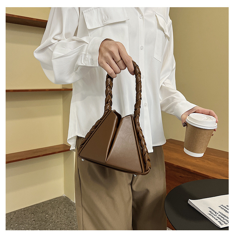 Nischendesign-Handtaschen für Damen, modisch und vielseitig, One-Shoulder-Crossbody-Tasche im ausländischen Stil in einfarbiger, faltbarer Bucket Bag im Trend_voghion.com