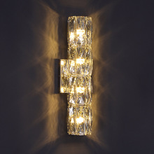 客厅长壁灯轻奢水晶壁灯床头灯酒店工程走廊灯简约现代背景墙壁灯