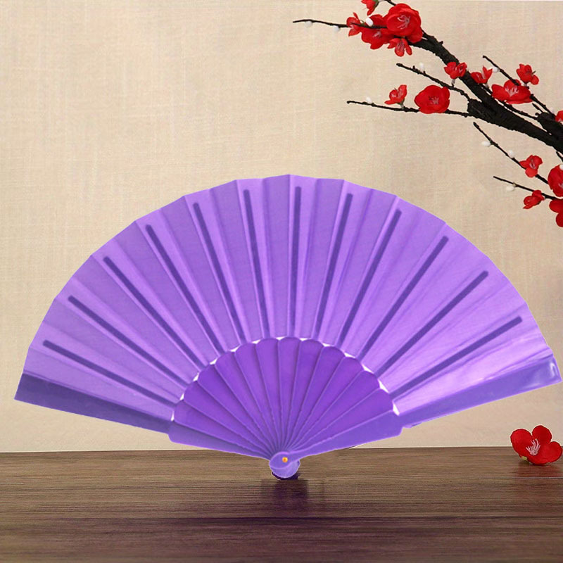 Abanico Plegable de Plástico para Mujer para Danza