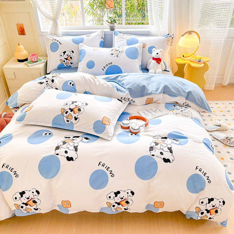 Funda de edredón de algodón puro de una sola pieza dormitorio de estudiantes individual 150x200 funda de edredón ampliada 180x220 doble funda individual