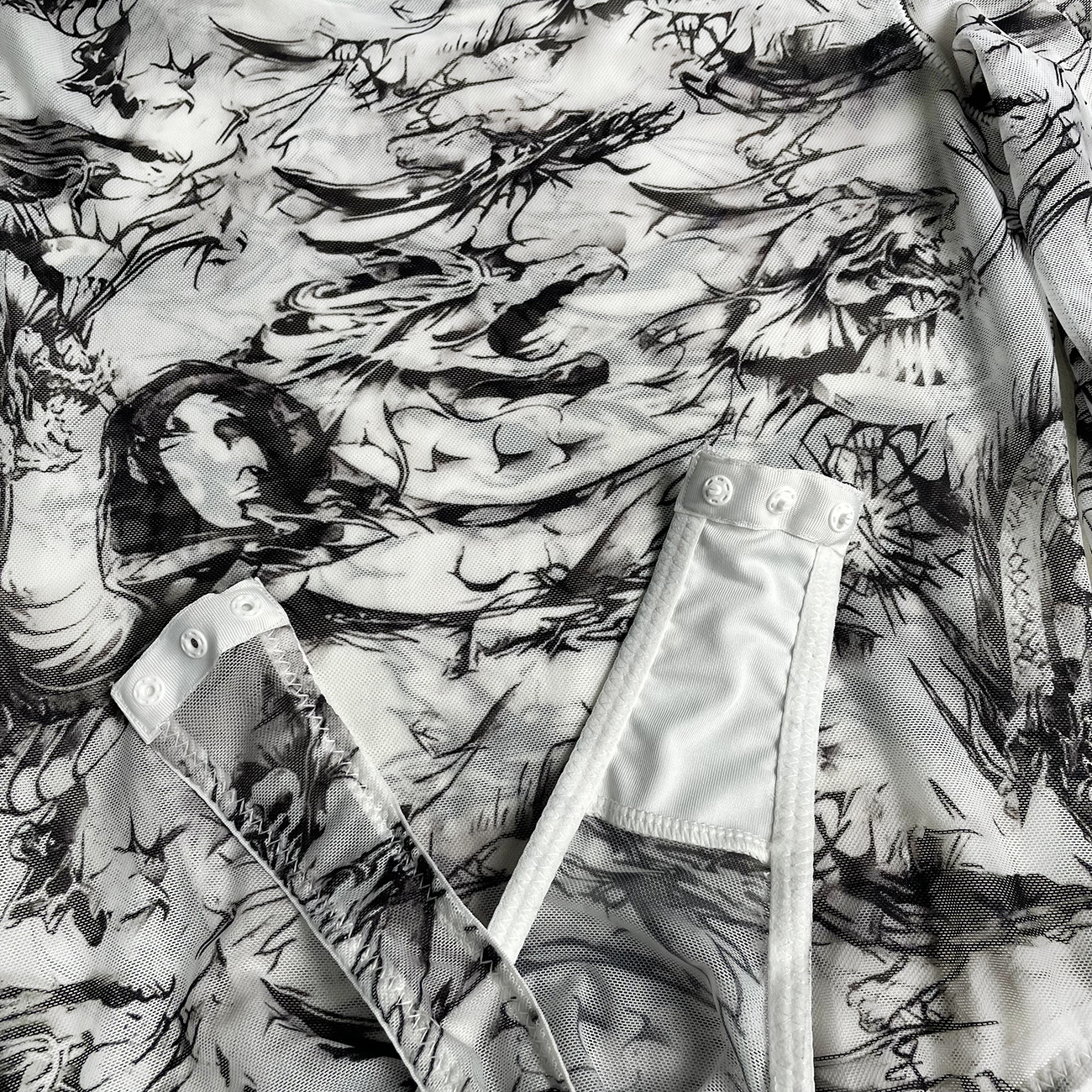 Original design new tie-dye sexy underwear onesie tie-dye Europe and the United States sexy tight outside to wear one-piece_voghion.com