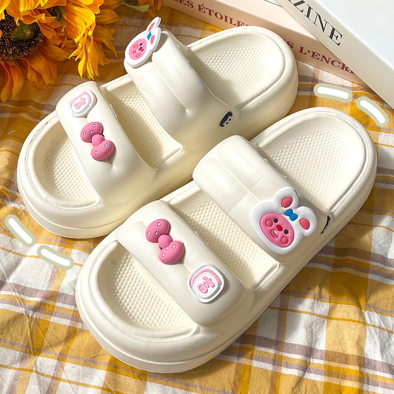 Pisar las zapatillas de mierda para mujer linda Loopy verano interior EVA al aire libre sandalias y zapatillas para mujer de playa