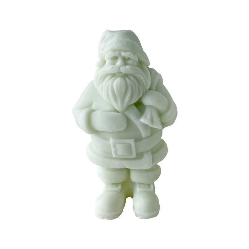 Jiahuimei Santa Claus silicona molde DIY Navidad artesanal aromaterapia fragante piedra mano regalo vela molde