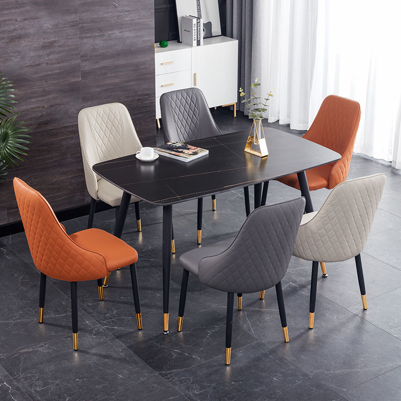 Manufacturer Supplies Dining Chairs, Modern Backrest Chairs, Leisure Chairs for Small Apartments, Cat-Scratch-Resistant Leather Dining Chairs, Hotel Meeting Chairs, Cross-Border Dining Chairs