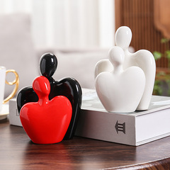 Instagram-worthy Cozy Couple Figurines: Minimalist, Creative Art for Living Room, Entranceway, TV Cabinet, and Home Decor