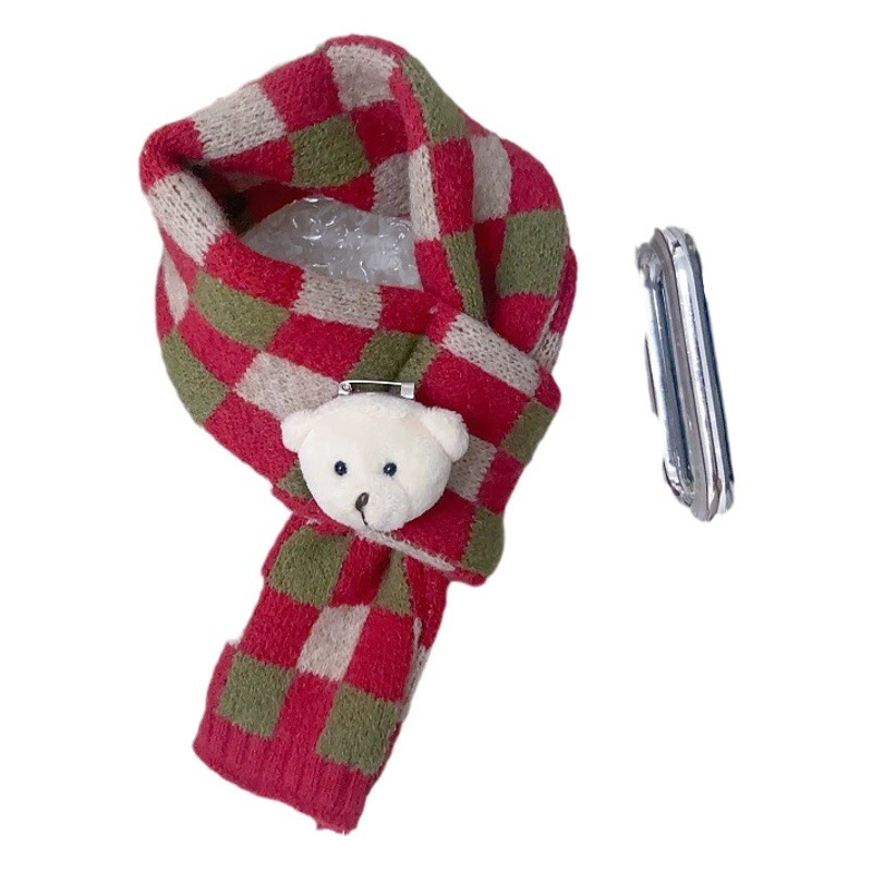 Новый Вязаный рождественский шарф для домашних животных утолщенный теплый нагрудник аксессуары плюшевый мишка собака кошка осенне-зимний шарф