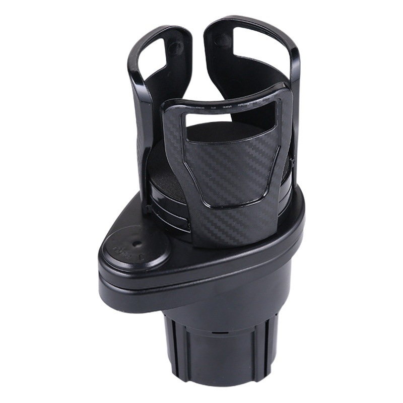 Portavasos de agua de coche multifuncional de Venta caliente transfronteriza uno-dos de doble capa de almacenamiento giratorio titular de la taza de bebida del coche en stock