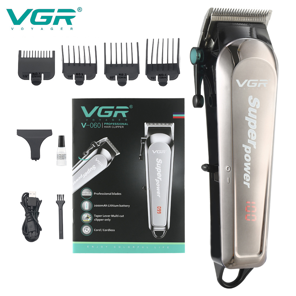 Cortapelos eléctrico VGR060, aparato de cuidado personal para uso doméstico con peine limitador._voghion.com