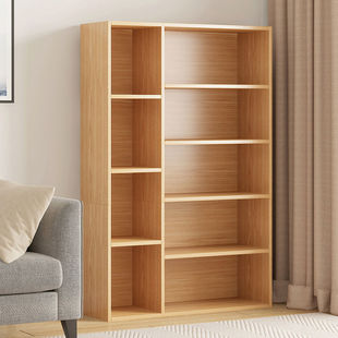 Bookshelf Bedroom Student Home Bookcase Simple Integrated Wall-to-Floor Storage Rack Cabinet Living Room Storage Cabinet