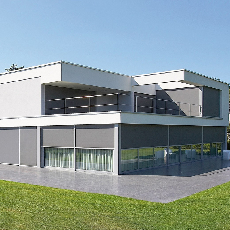 Control remoto eléctrico inteligente cortina engrosada a prueba de viento dormitorio sombreado Punch-libre inteligente de elevación del obturador de la ventana