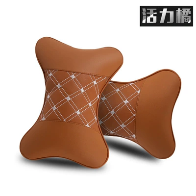 headrest car supplies four seasons | Headrest - a-pair-of-embroidered-headrests-orange