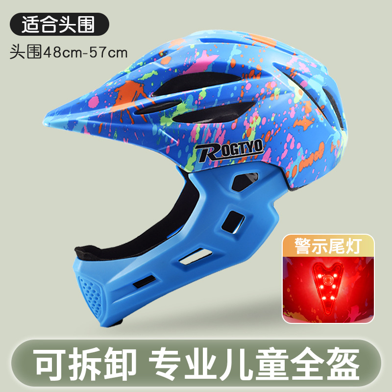 De los niños completo Cascos CE Niñas Bicicletas equilibrio scooter patinaje Cascos con luces traseras Ride equipo