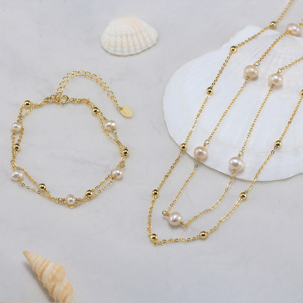 2g Weight 0.03µm Gold Plating Thickness Electroplating Gold Plating Process Spring Ring Trigger Clasp Closure Clasp Closure Type 14K Real Gold Plated, Platinum Plated Plating Material 925 Sterling Silver Pendant Material Stone-Free Inlay Material Bracelets Classification 925 sterling silver Chain Material Beaded Chain Chain Type 1 Piece Quantity Daily Occasion 925 Sterling Silver, Freshwater Pearl Material Geometric Pattern Women's Gender Simple Style Style Plating Craft 925 Sterling Silver Freshwater Pearl  Bracelets Simple Style 7