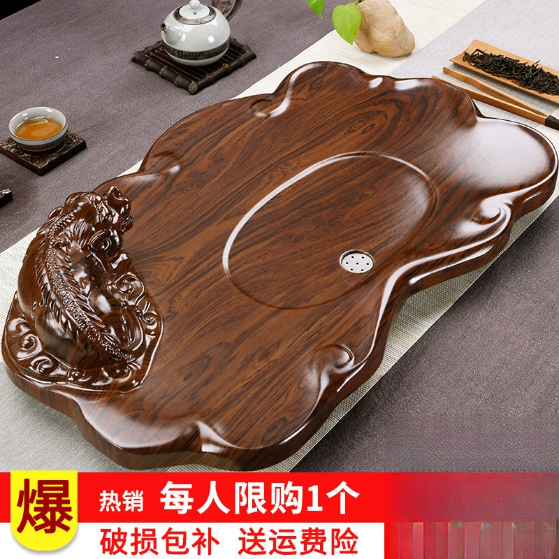Поднос для чая из цельного дерева, бытовой поднос для чая, дренажный чайный сервиз кунг-фу, чайный столик, чайный поднос для моря, небольшой оптовая продажа