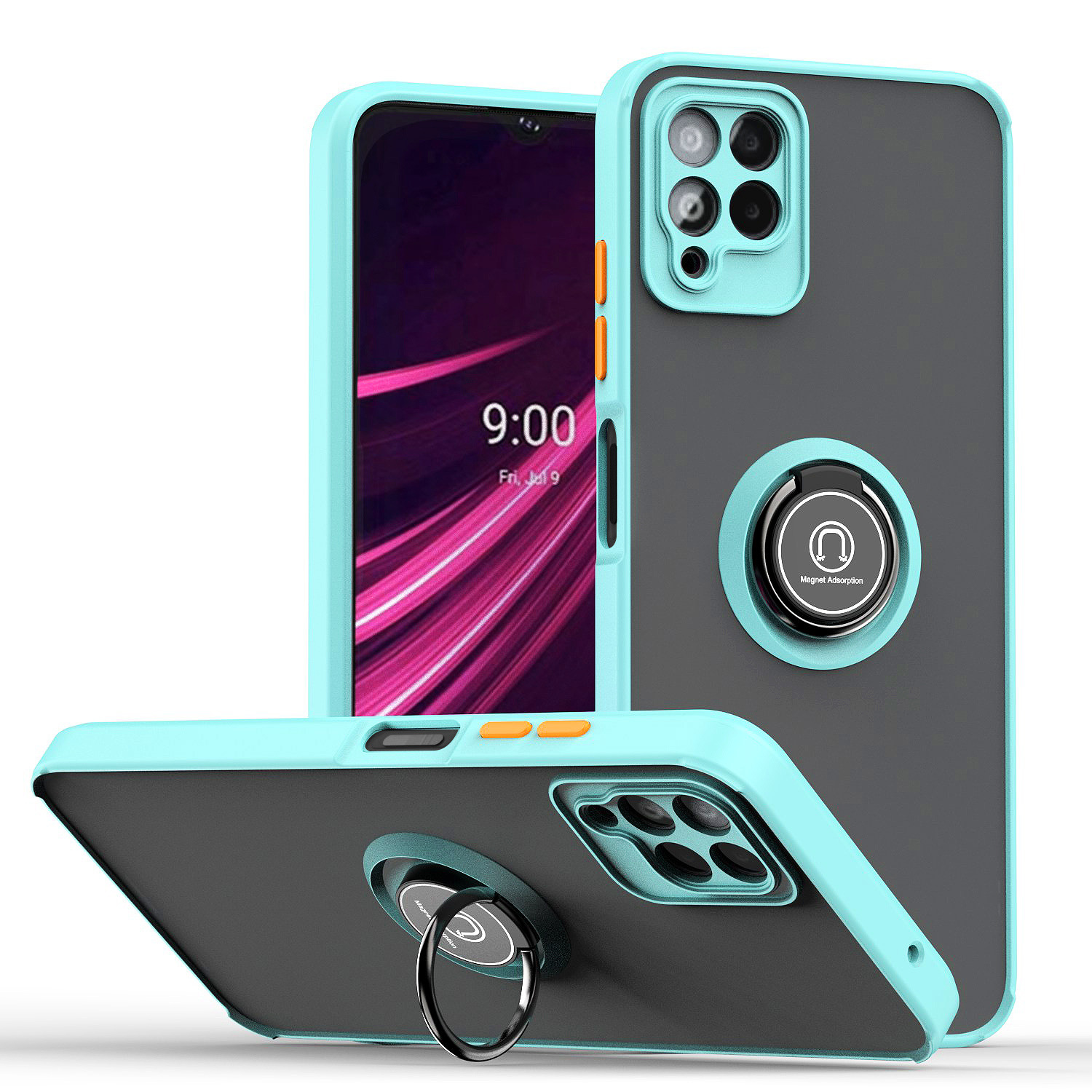 Sınır ötesi uygulanabilir T-Mobile Revvl7Pro cep telefonu kılıfı Qiying Revvl6 halka düşmeyi önleyici kapak Revvl V+