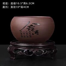 紫砂菩提树花盆陶瓷花盆发财树盆景桌面家用文竹个性中式现代复古