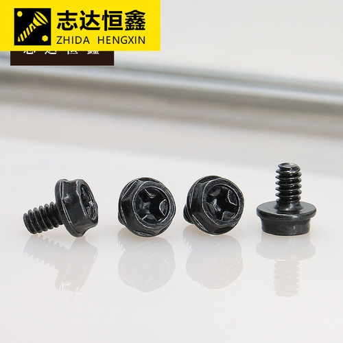 6#-32 British and American external hexagonal flange head machine screws, British computer case hard disk screws and small bolts