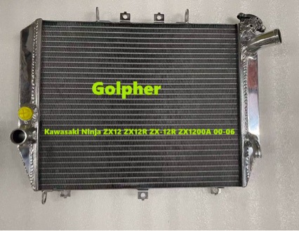 Golpher Radiator For KAWASAKI Ninja ZX12R ZX1200A 00-06